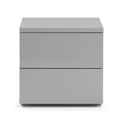Monaco 2 Drw Bedside - Grey Gloss