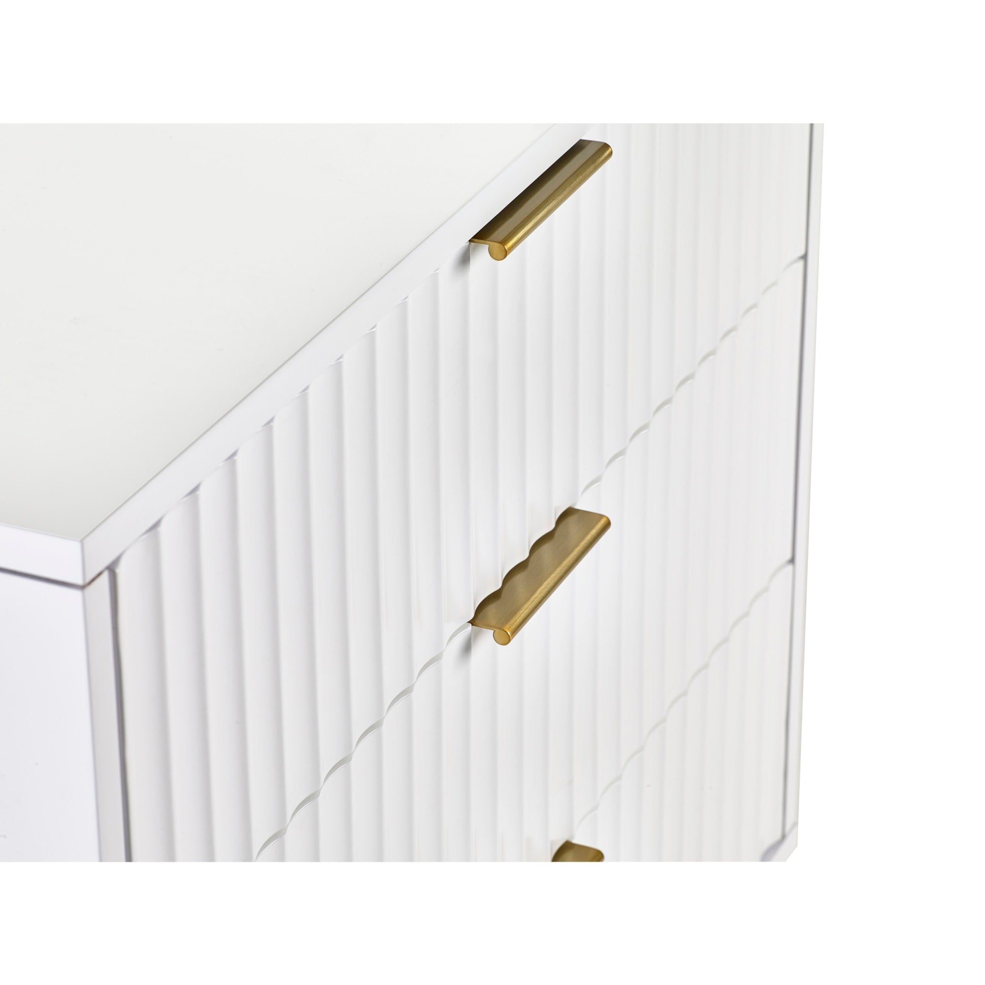 Murano 3 Drawer Chest - Matt White