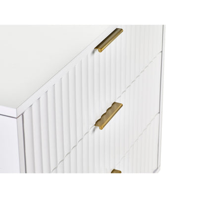 Murano 3 Drawer Chest - Matt White