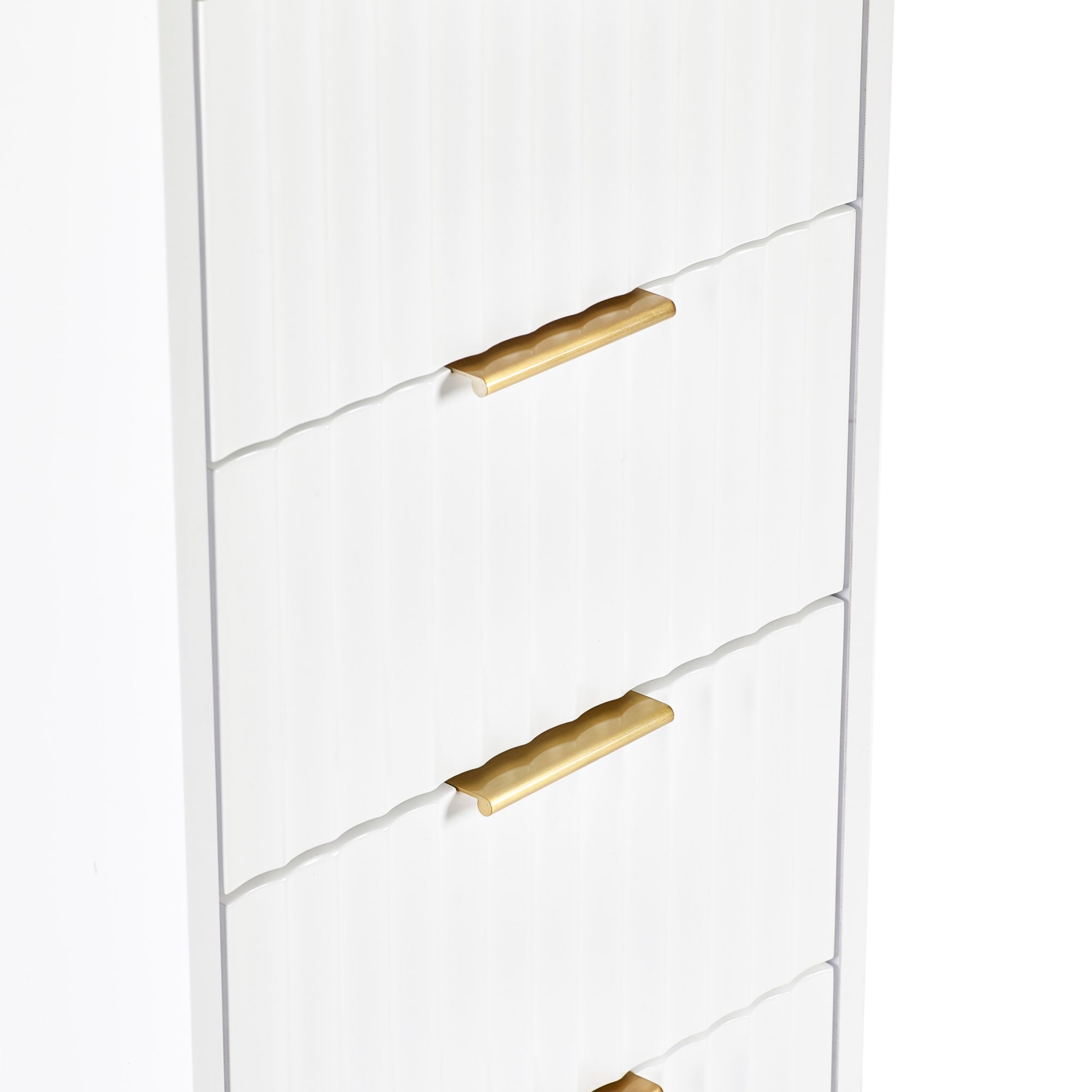 Murano 5 Drawer Tallboy - Matt White