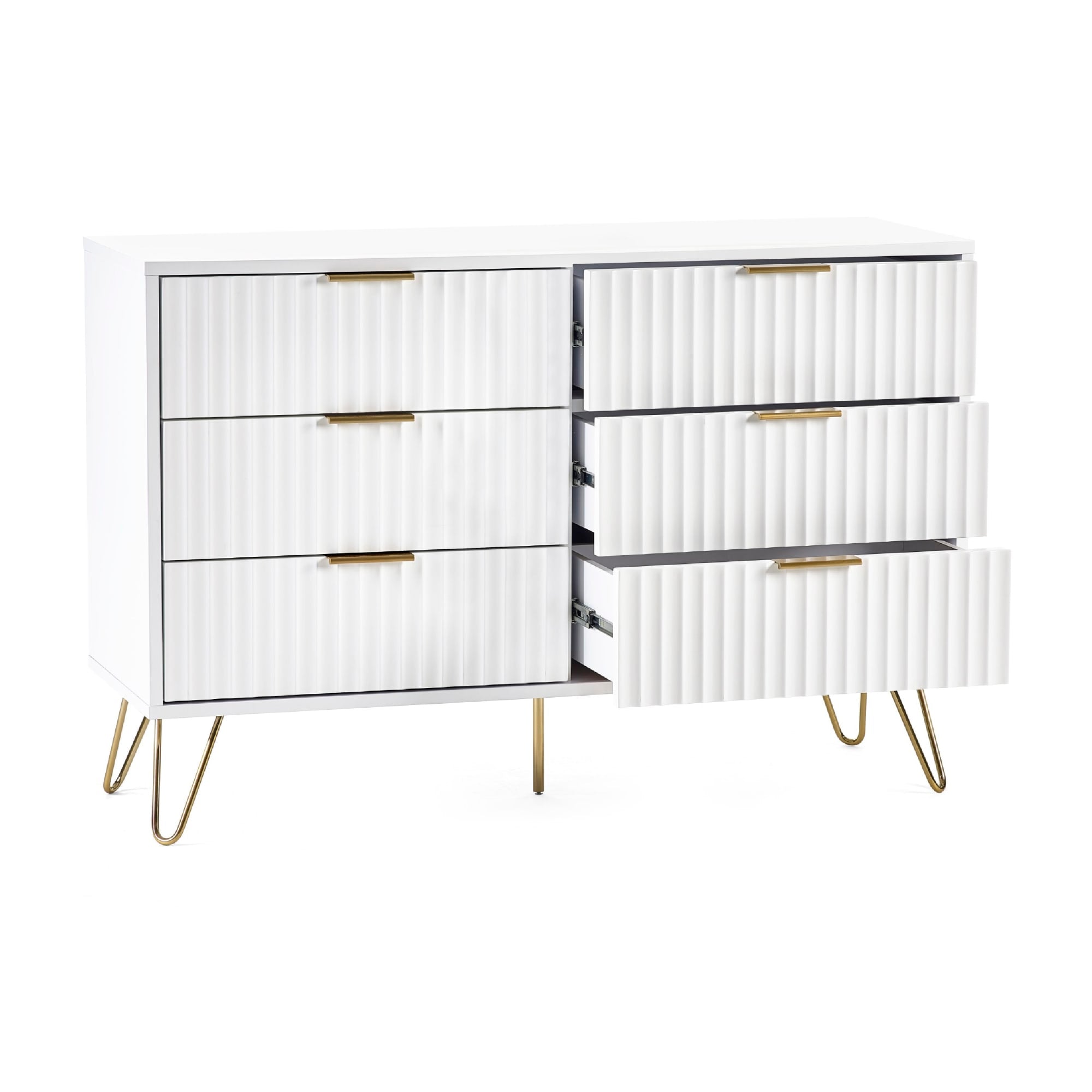 Murano 6 Drawer Chest - Matt White
