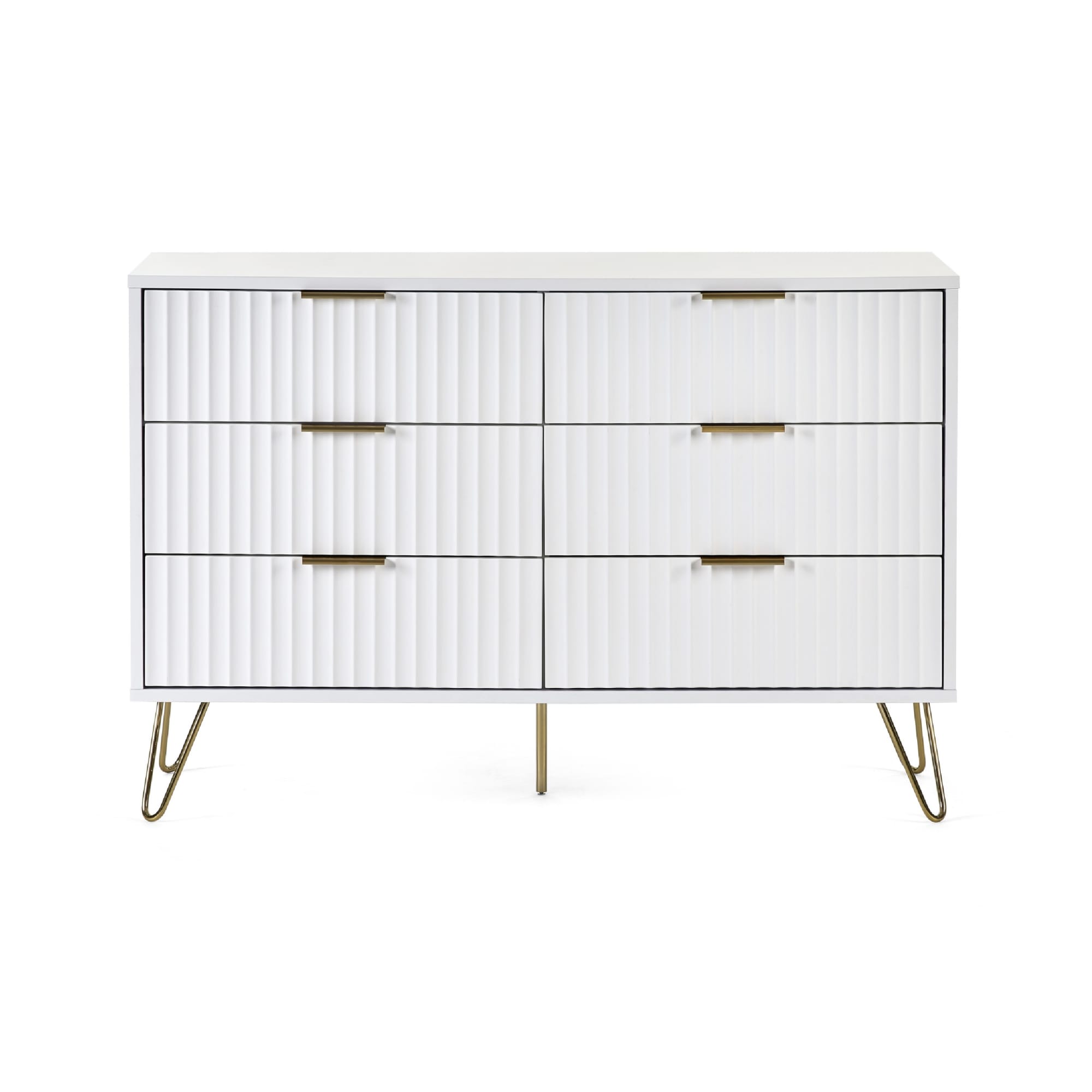 Murano 6 Drawer Chest - Matt White