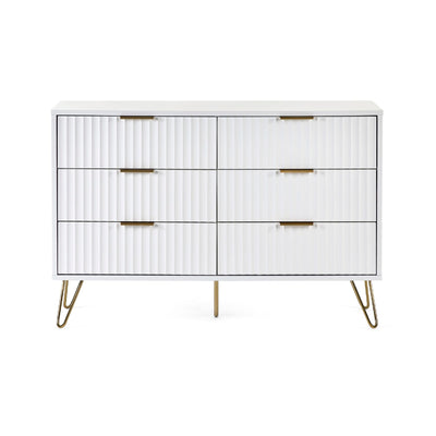 Murano 6 Drawer Chest - Matt White