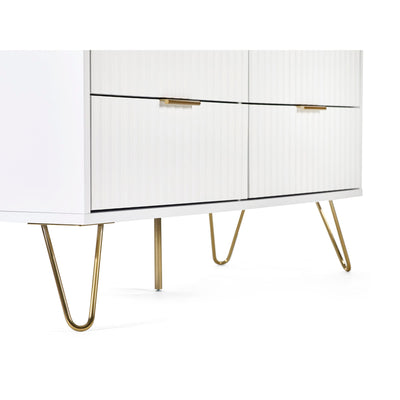 Murano 6 Drawer Chest - Matt White