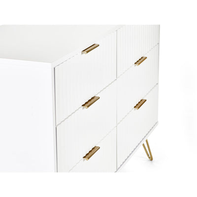 Murano 6 Drawer Chest - Matt White