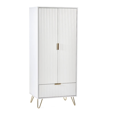 Murano 2 Door 1 Drawer Wardrobe - Matt White