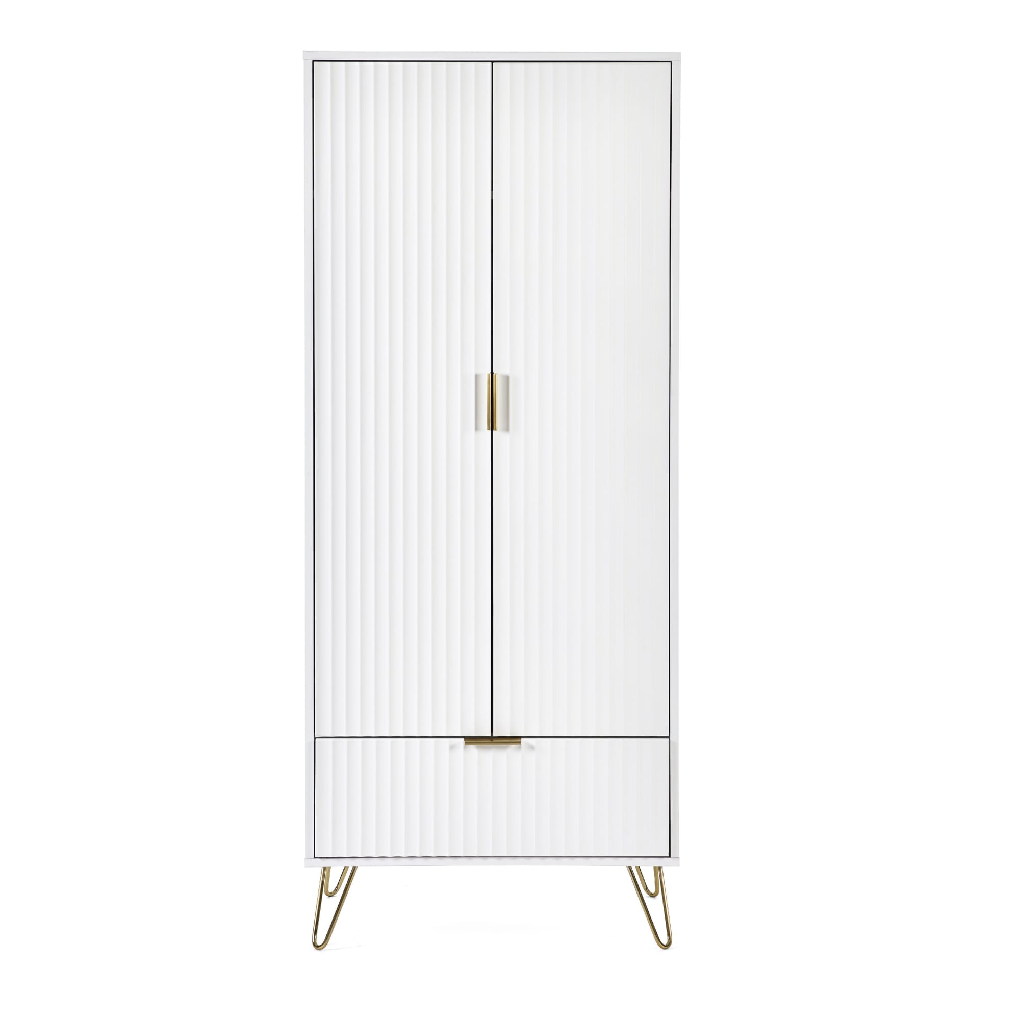 Murano 2 Door 1 Drawer Wardrobe - Matt White