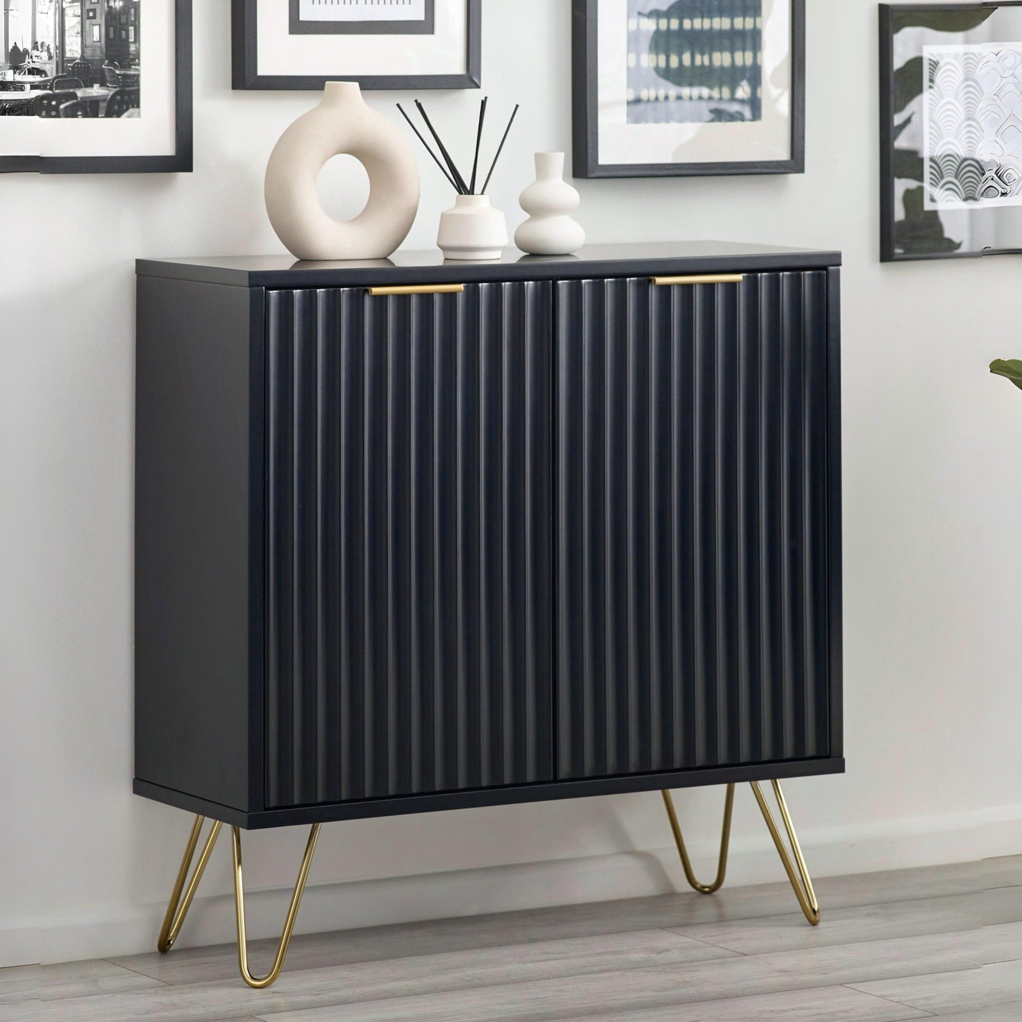 Murano Compact Sideboard - Matt Black