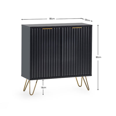 Murano Compact Sideboard - Matt Black