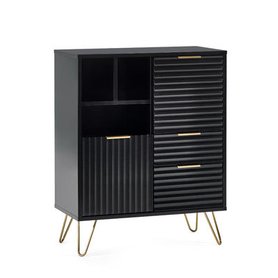 Murano 2 Door 2 Drawer Sideboard - Matt Black