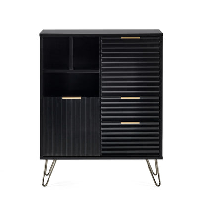 Murano 2 Door 2 Drawer Sideboard - Matt Black