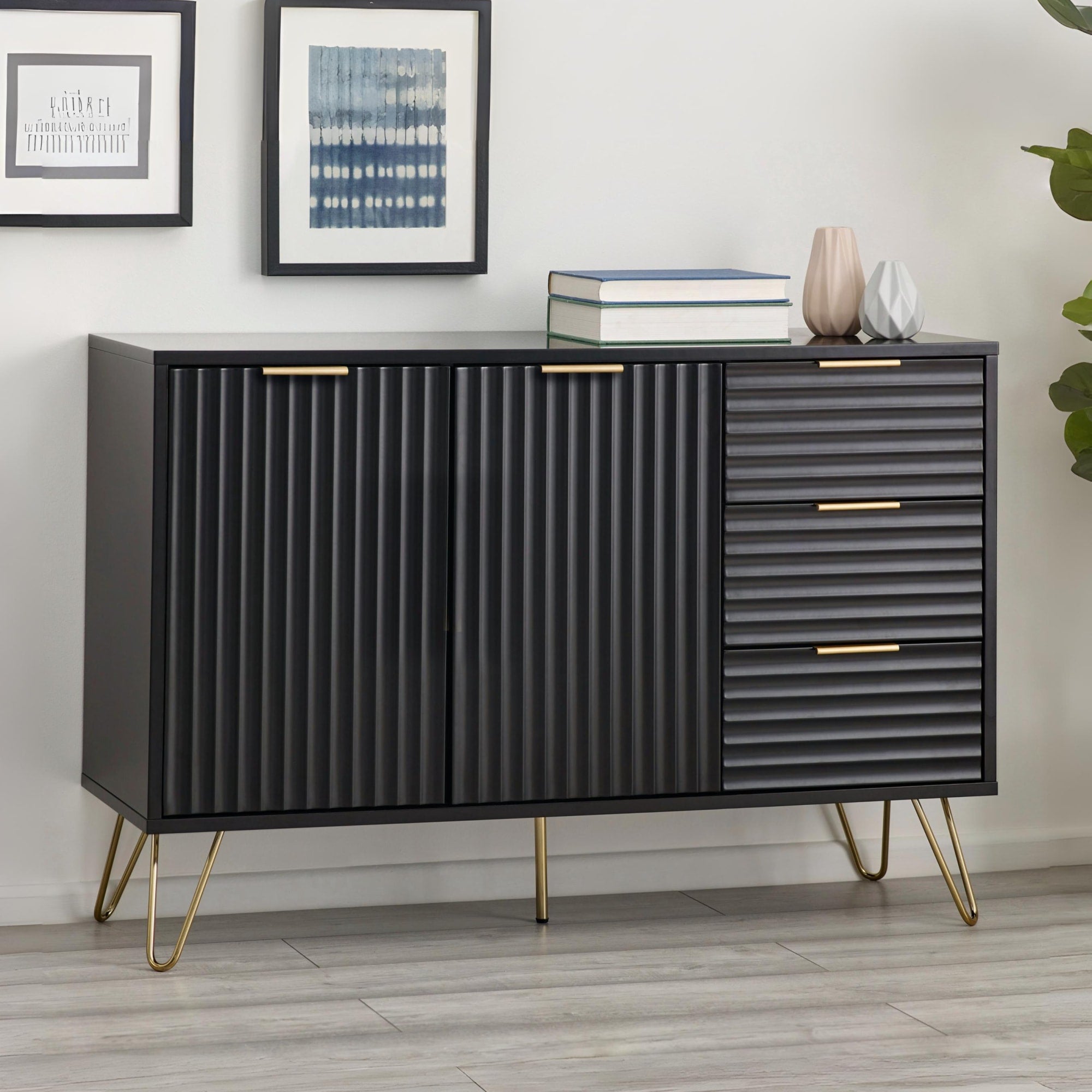Murano Large Sideboard - Matt Black
