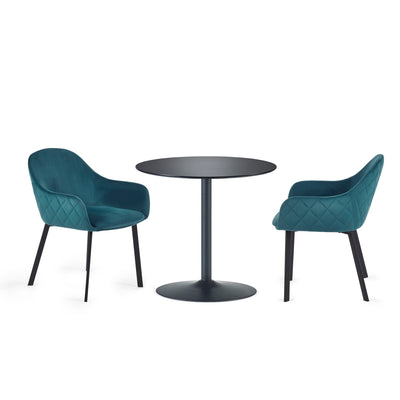 Nero 100cm Round Table