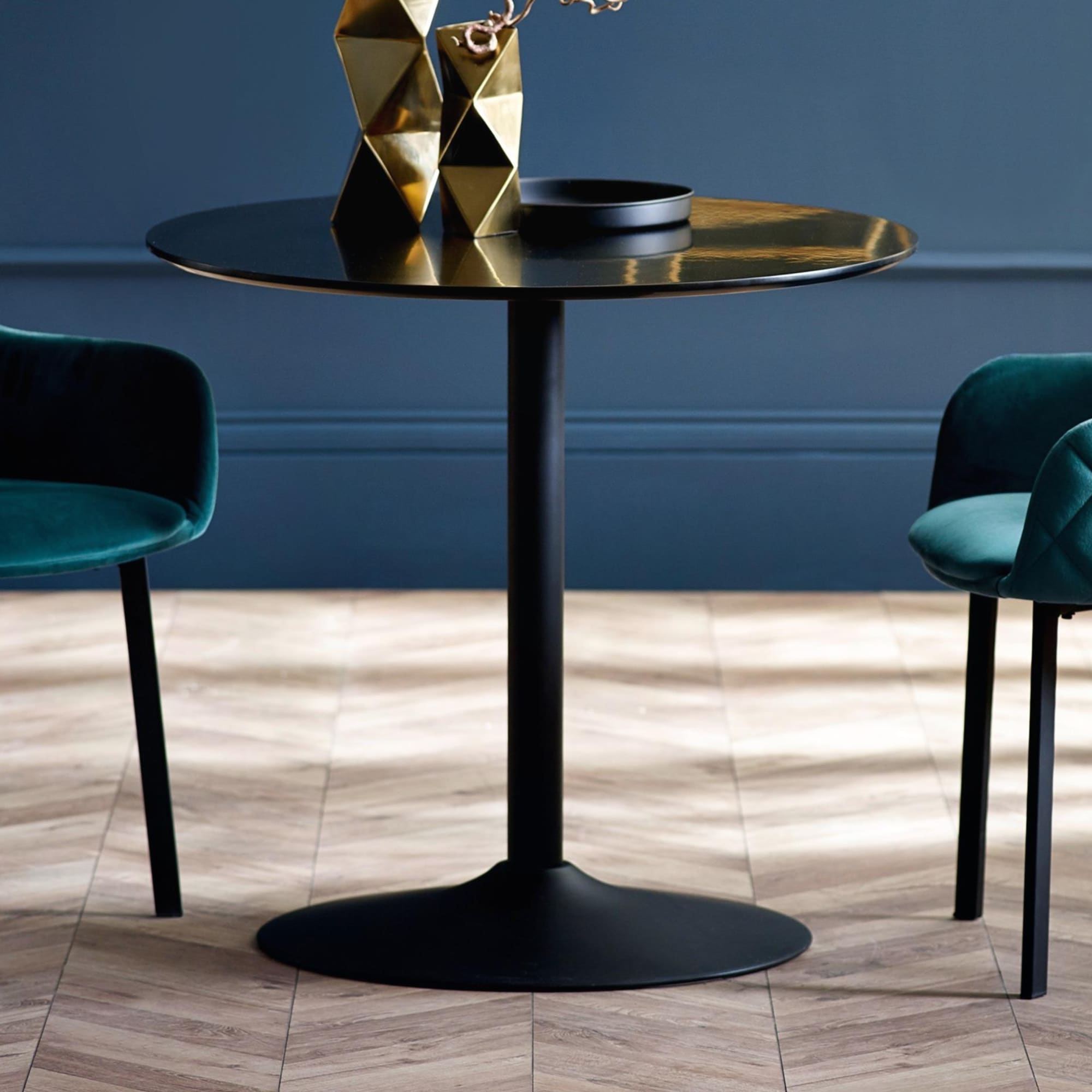 Nero 80cm Round Table - Black