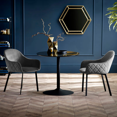Nero 80cm Round Table - Black
