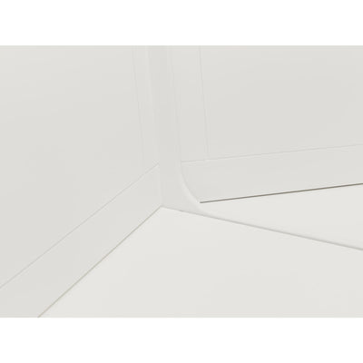 Newport Corner Dining Set With Storage Bench - Surf White