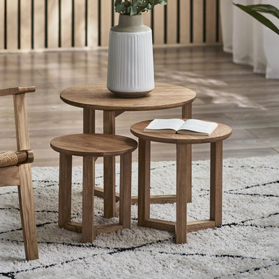 Nidri Nest Of 3 Tables Oak