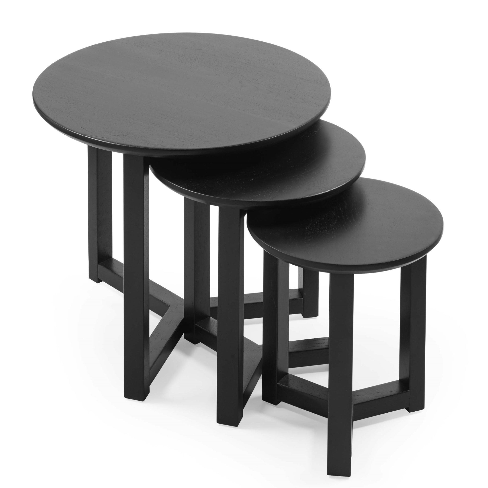 Nidri Black Nest Of 3 Tables