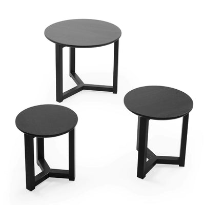 Nidri Black Nest Of 3 Tables
