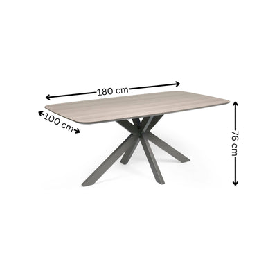 Noah Taupe Rectangular Dining Table