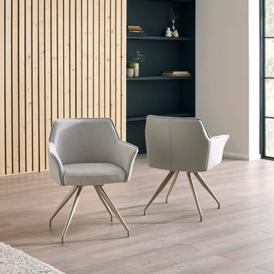 Noah Ivory Fabric Dining Chair