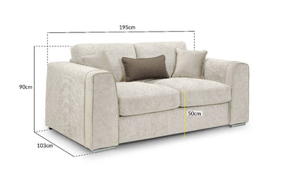 Naples Sofa Beige 2 Seater