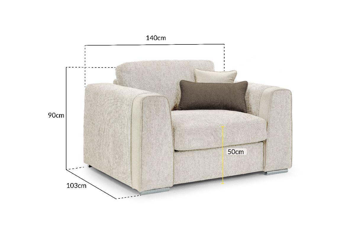 Naples Sofa Beige Armchair