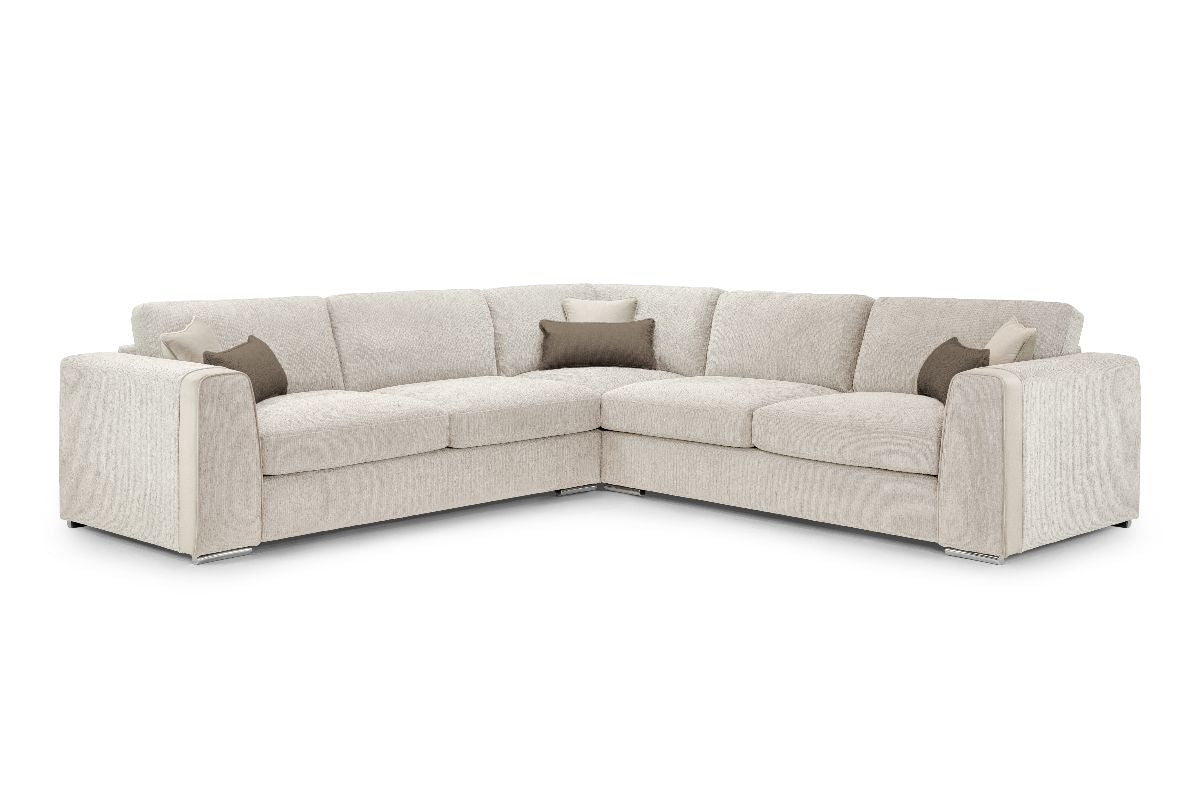 Naples Sofa Beige Large Corner