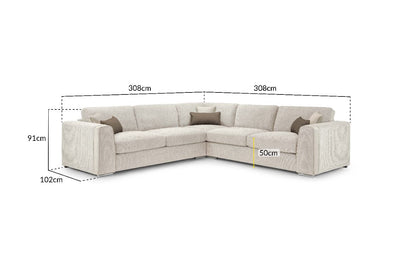 Naples Sofa Beige Large Corner