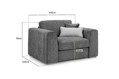 Naples Sofa Grey Armchair