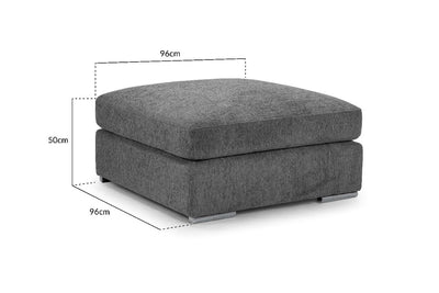 Naples Sofa Grey Footstool