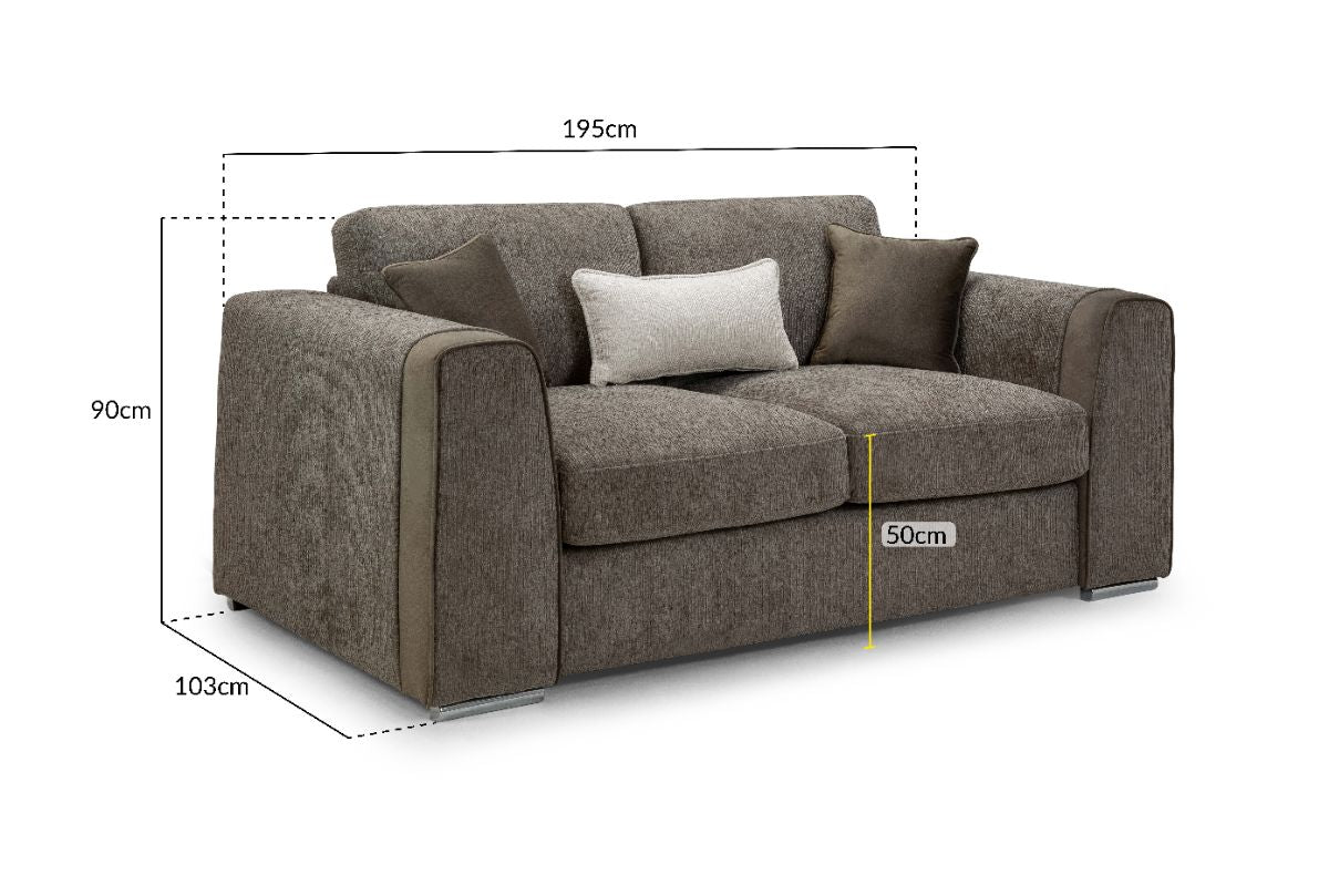 Naples Sofa Mocha 2 Seater