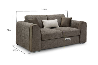 Naples Sofa Mocha 2 Seater