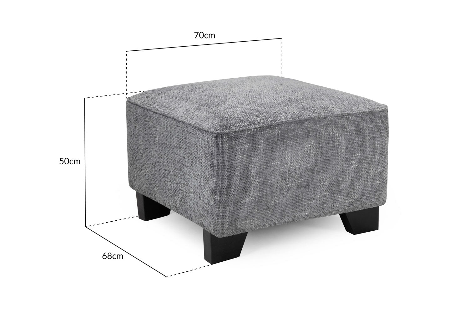 Nebraska Sofa Slate Footstool