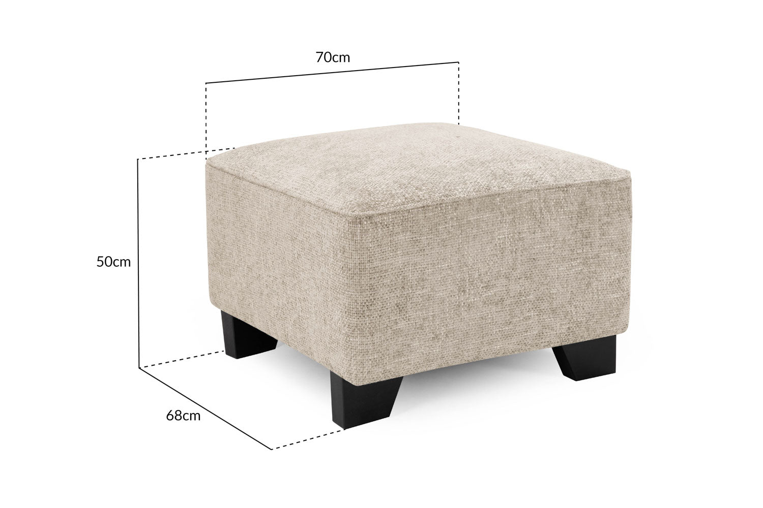 Nebraska Sofa Stone Footstool
