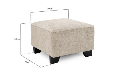 Nebraska Sofa Stone Footstool