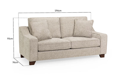 Nebraska Sofa Stone 3 Seater