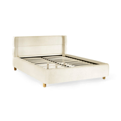 Oberon Cream Boucl�� Upholstered 135 cm Double Bed