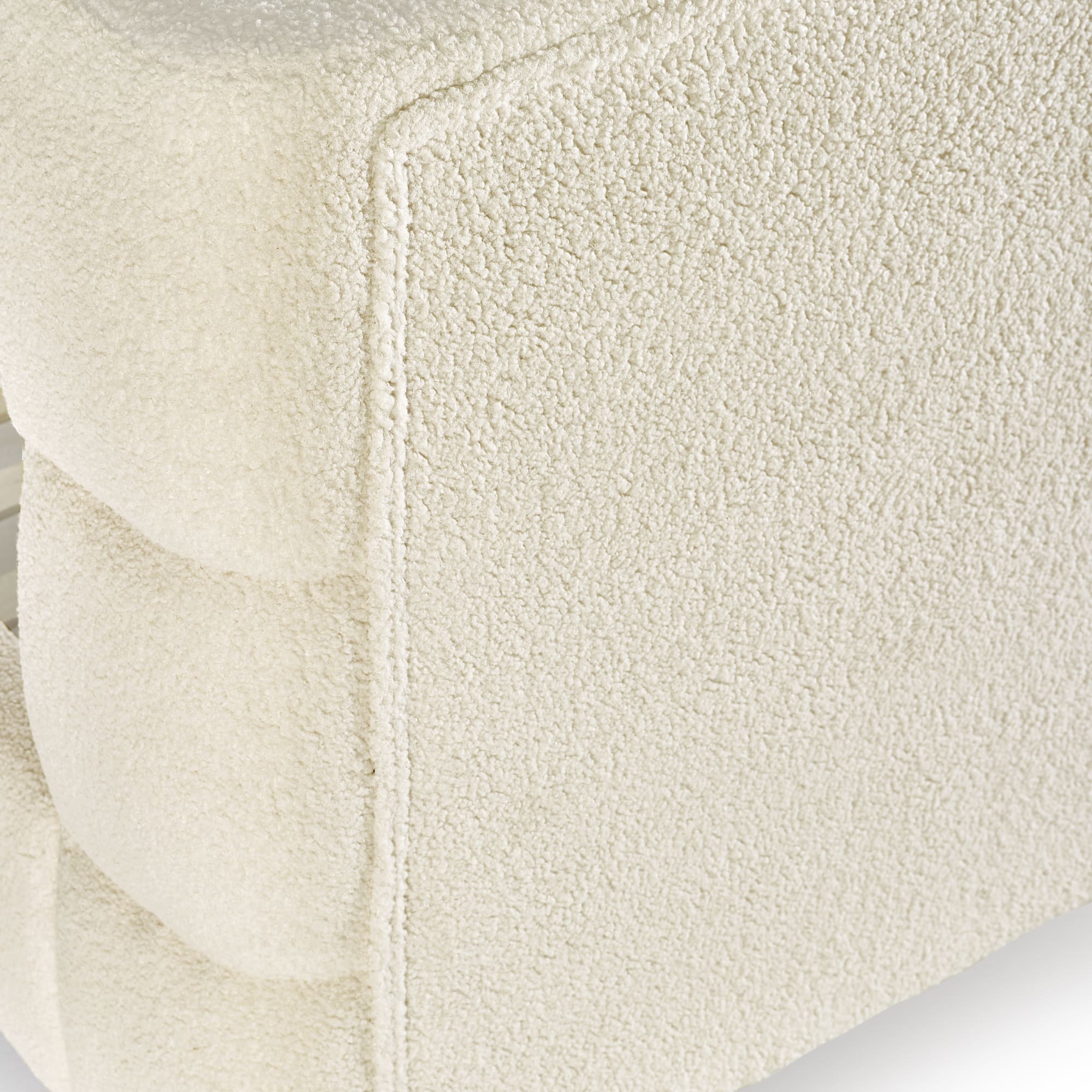 Oberon Cream Boucl�� Upholstered 135 cm Double Bed