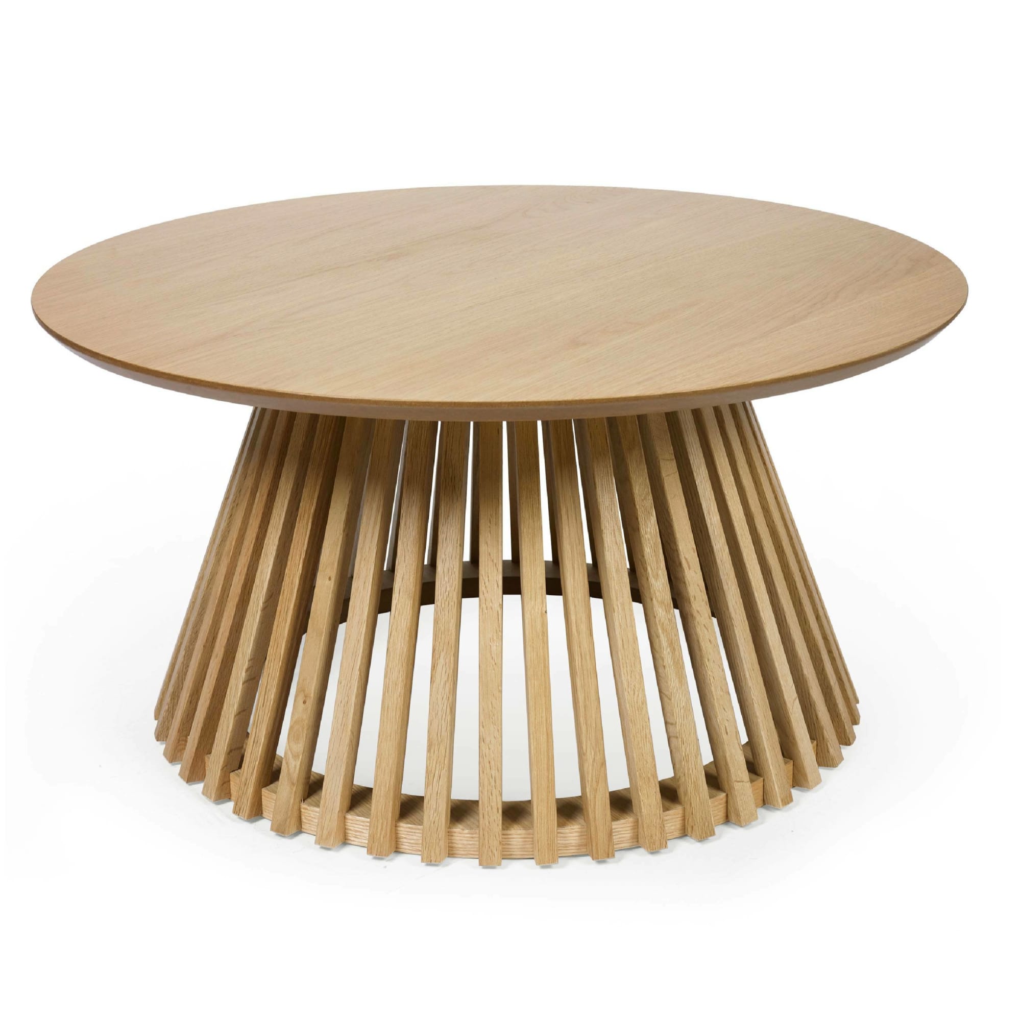 Ollie Natural Oak 80cm Round Coffee Table