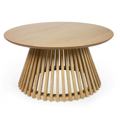 Ollie Natural Oak 80cm Round Coffee Table