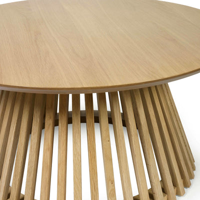 Ollie Natural Oak 80cm Round Coffee Table
