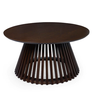 Ollie Dark Oak 80cm Round Coffee Table