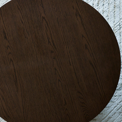 Ollie Dark Oak 80cm Round Coffee Table