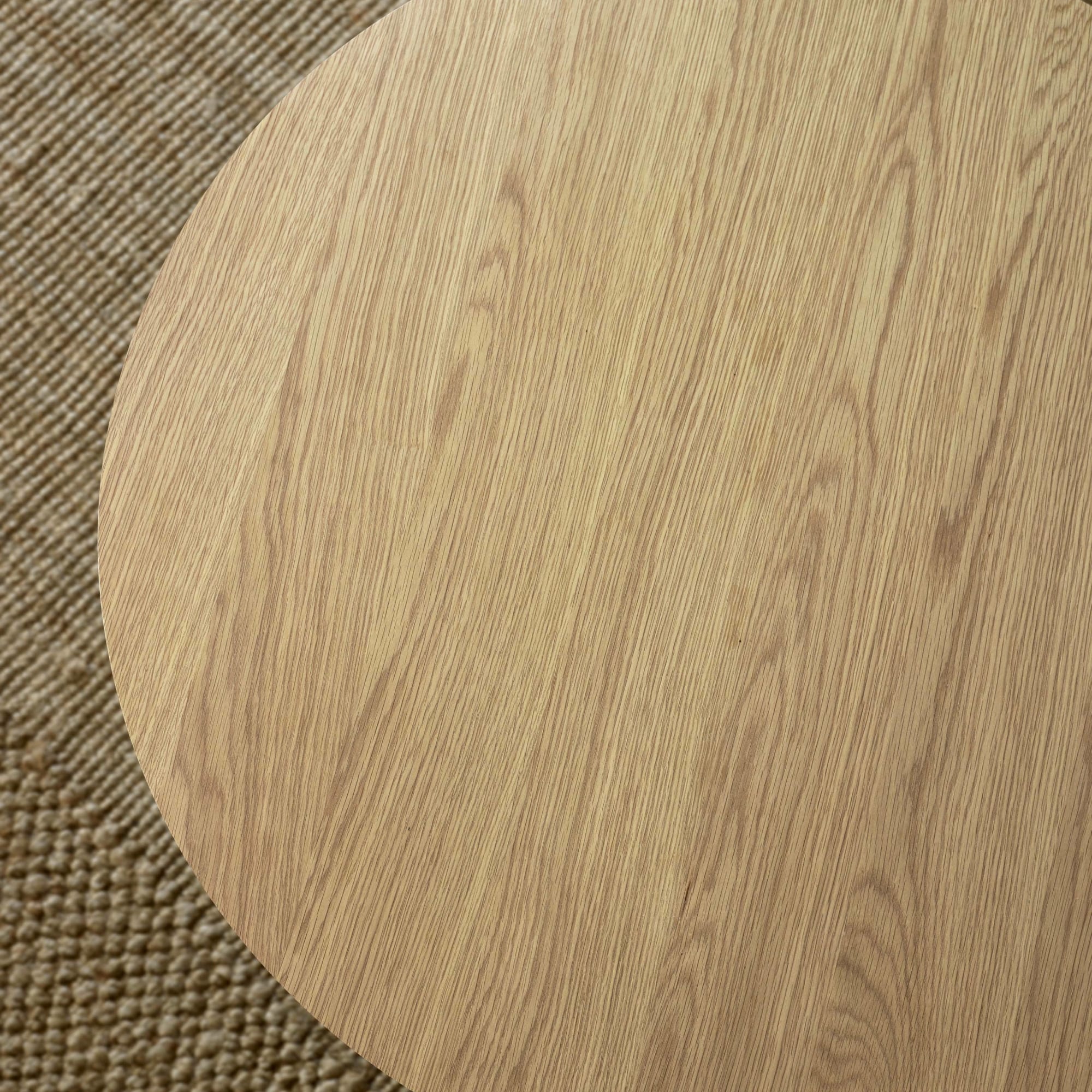 Ollie Natural Oak 45cm Round Lamp Table