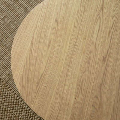 Ollie Natural Oak 45cm Round Lamp Table