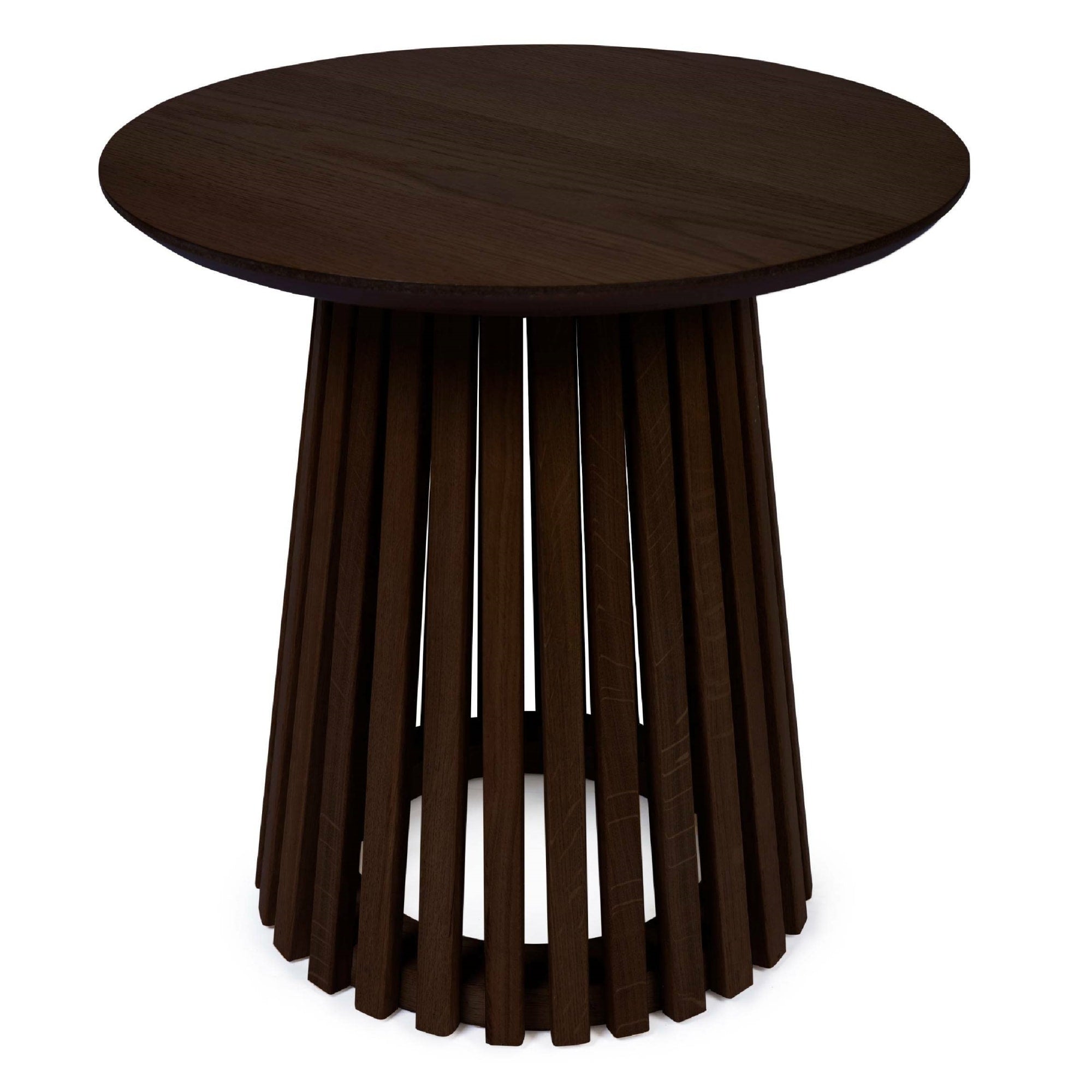 Ollie Dark Oak 45cm Round Lamp Table