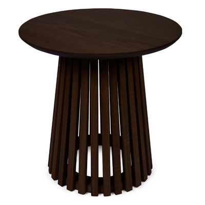 Ollie Dark Oak 45cm Round Lamp Table