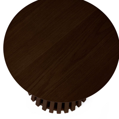 Ollie Dark Oak 45cm Round Lamp Table