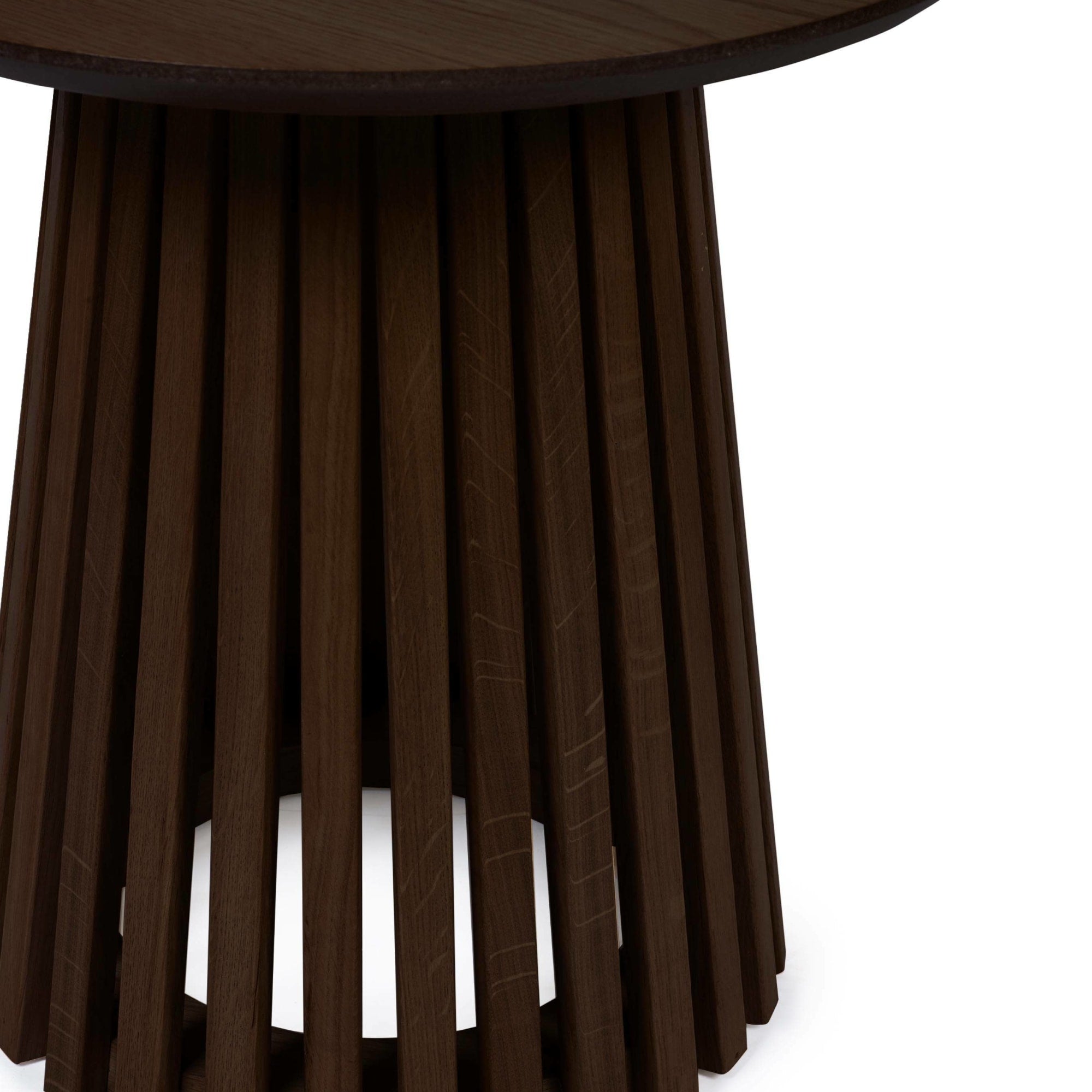 Ollie Dark Oak 45cm Round Lamp Table